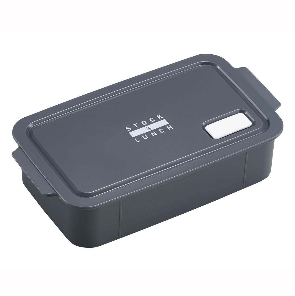 OSK Stock Lunch Bento Gray with Made In Dishwasher & Box, 650ml, [Storage Container/Microwaveable Lid/Easy Airtight], Japan, Safe, STL-650