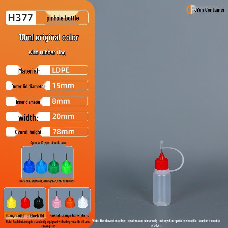 Translucent LDPE Pinhole Oil Bottle 5ml-120ml for Nail Art Glue