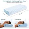 Cervical Pillow for Neck Pain Relief, Contour Memory Foam Pillows for Sleeping, Odorless Ergonomic Pillow Adjustable Orthopedic Cooling Pillow Bed