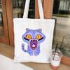 KPOP Demon Hunter Tiger Print Student Shoulder Canvas Bag Shopping Tote Bag