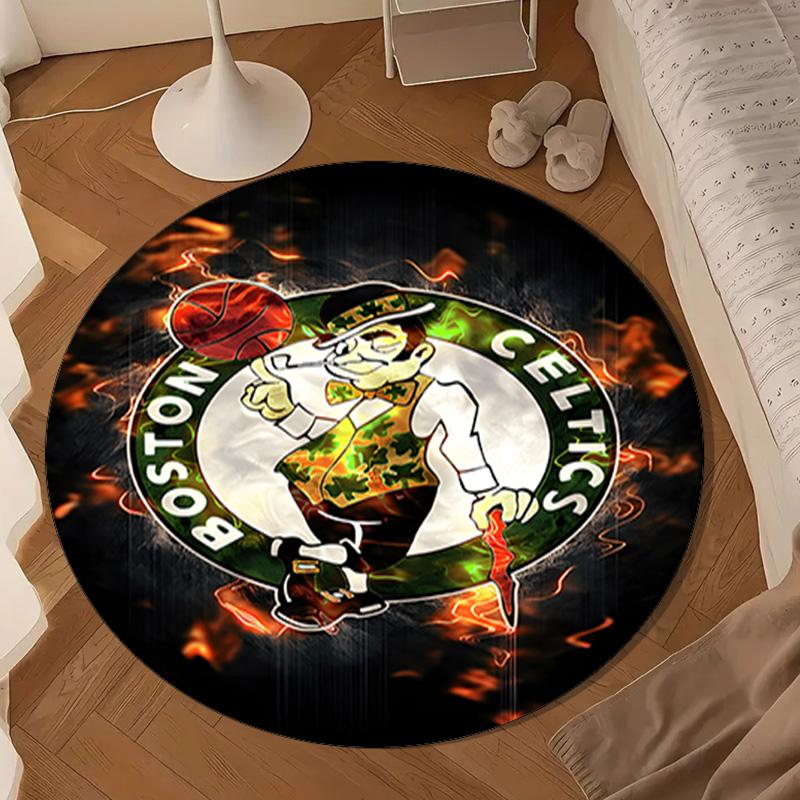 Boston-Celtics Logo Round mat, Anti-slip Circle Carpet Chair rug For livingroom,Bedroom, doormat home decor Gift Christmas Gifts