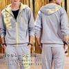 LIFESHINE Tracksuit Plus with Hood Size Men's Set, Hoodie, Sizes, Sportswear, Loungewear, Unisex, (Gray, L)