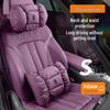 Besturn Little Horse Headrest & Lumbar Support Set - Purple Neck Protection Pillow & Lumbar Pad for 26 Models