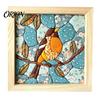 Japanese Textile Art Sets DIY Fabric Kit, Handmade No-Sew Mosaic Wall Craft with Artistic Projects Frame, Beginner Friendly Cute Animals Layered