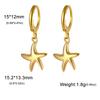 Xiaomi Skyrim Gold Color Stainless Steel Women's Earrings Heart Starfish Sun Pendant Hoop Earrings Fashion Jewelry Gift Wholesale