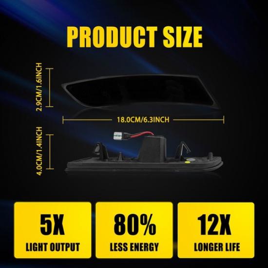 For 2013-2017 CADILLAC XTS FRONT SIDE MARKER LIGHT NEW LEFT & RIGHT AMBER YELLOW