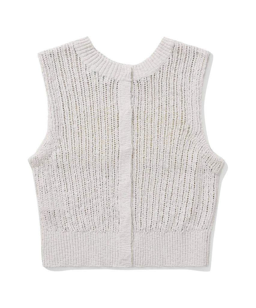 COVERNAT WOMAN Two-Way Knit Vest Oatmeal