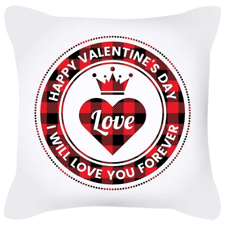 Home Decor Valentine Love Designs for Cozy Decor Pattern Cushion Cover Suitable for Sofa Bedroom Car Pillow Cover