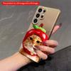 2DFlat Samsung phone case Strawberry Hat Cat Phone Case Applicable to Galaxy S22 S23 S24 S25ULTRA S26 A12 A13 A14 A15 A16