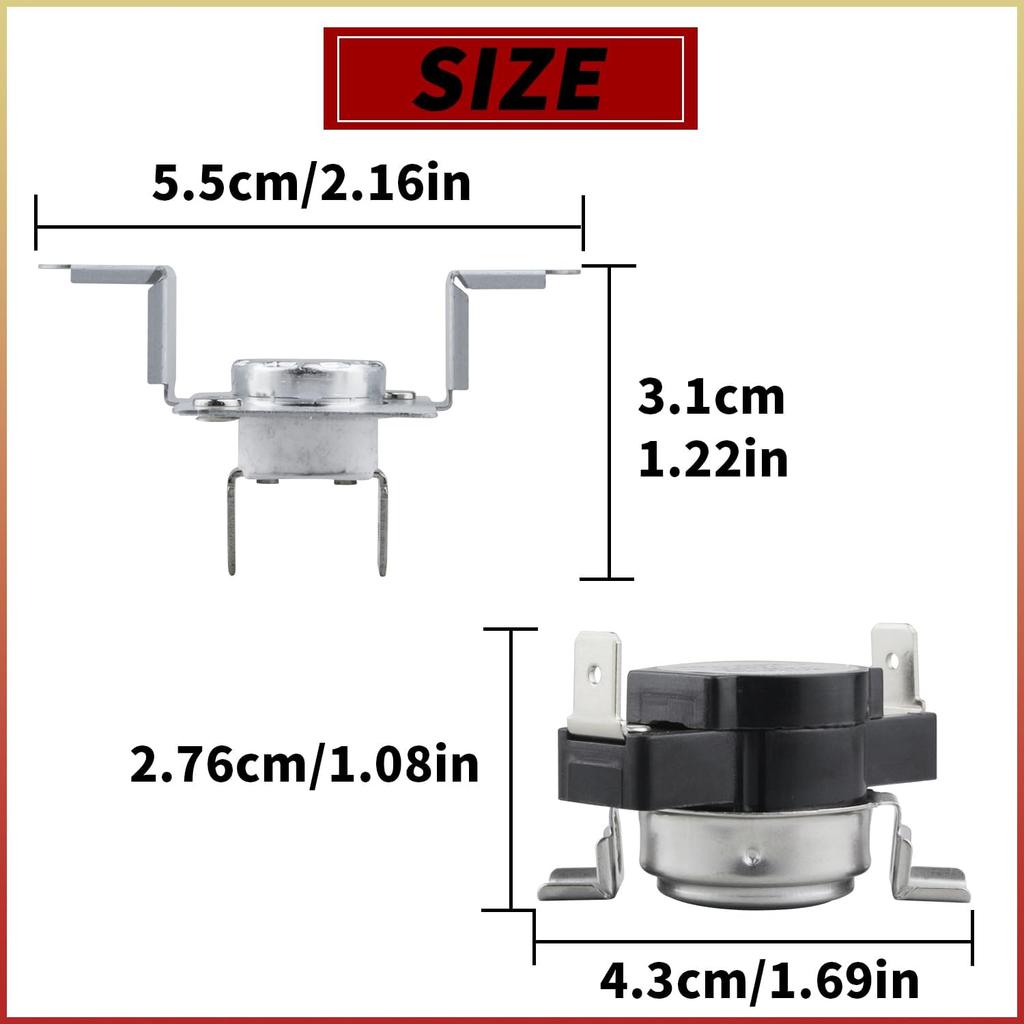 137032600 Dryer Thermal Limiter 3204267 Dryer Thermostat Replacement Part Compatible with Electrolux Frigidaire Dryers Replaces for PS2349395