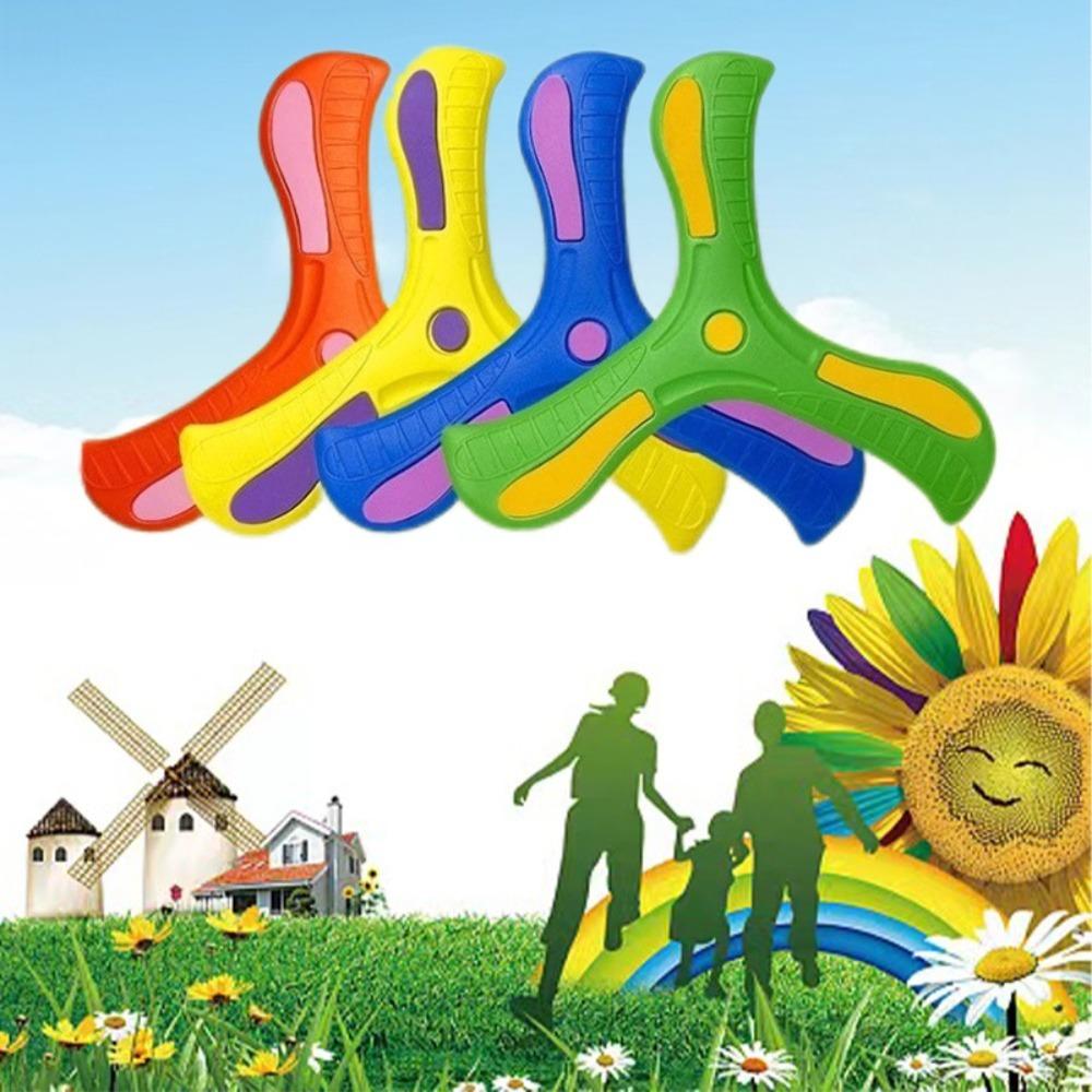 Children Boomerang Soft Three-leaf Cross Outdoor Toy Flying Disc Adult-kids Interactive Sports Toy for Puzzle Decompression Gift