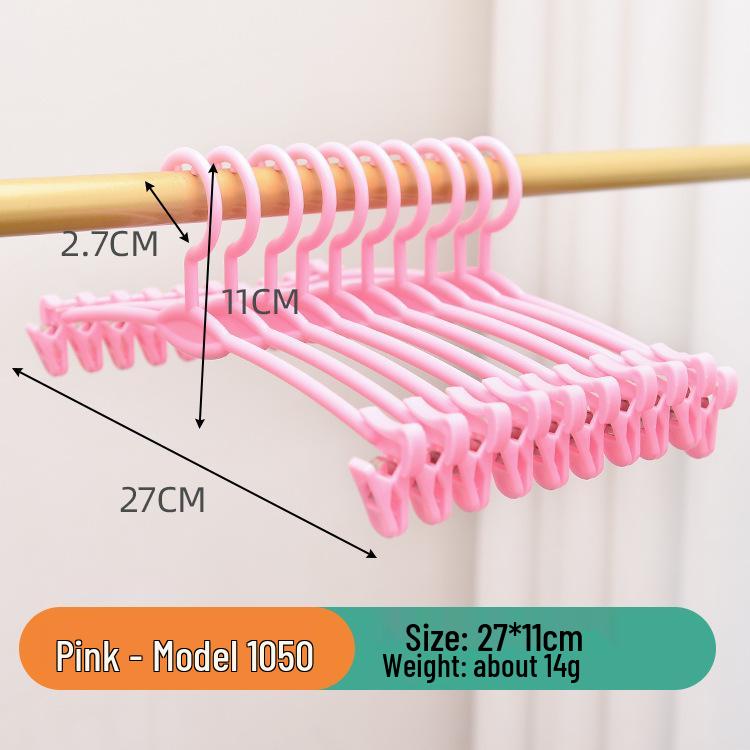 Seamless Plastic Hanger for Men's & Women's Pants, Underwear, Bras, and Panties - Drying Rack with Clips