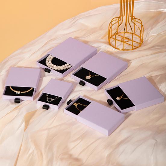 3 cajas de cartón para joyas, tipo cajón, ligeras y portátiles, organizadoras para pulseras, pendientes y collares.
