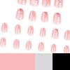 24-Piece Pink Cat Eye Press-On Nails with Bow Art