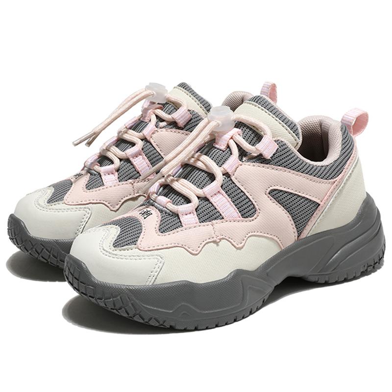 Children's Sports Shoes Girls' Sports Shoes Fashionable Boys' Sports Shoes Lace Up Thick Soled Girls' Sneakers