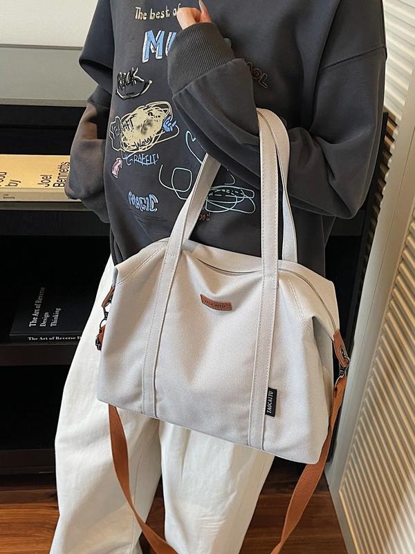 Trendy Lightweight Canvas Crossbody Bag - Large Capacity, Versatile Korean Style 2025