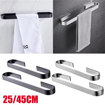 20/45 cm Handtuchhalter aus Aluminium, multifunktionaler Handtuchhalter ohne Loch, für Badezimmer, an der Wand montiert, Handtuch-Organizer