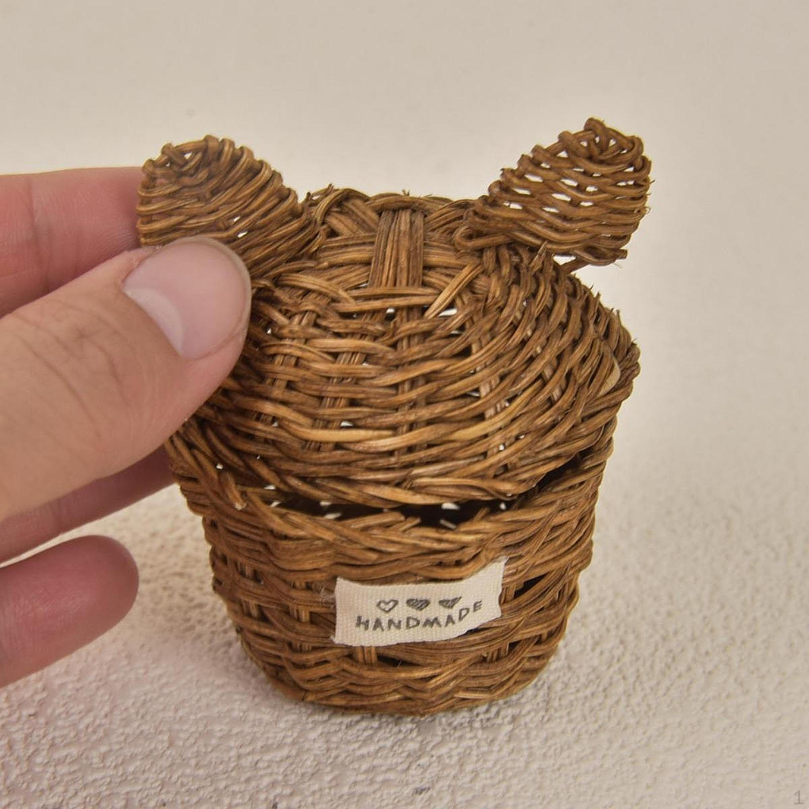 

1/12 Кошачье гнездо кукольный домик украшение классические поделки игровые принадлежности для дома своими руками орнамент рамка из ротанга темно-коричневого