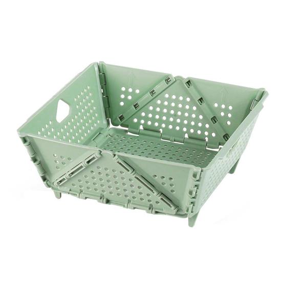Escorredor Multifuncional Dobrável Cesto de Armazenamento e Drenagem Grau Alimentar Livre de BPA Autodrenante Empilhável Cesto para Frutas e Legumes