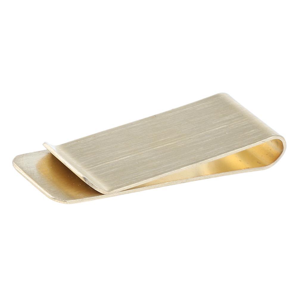 Gold Brass Mens Fashion Money Clip Purse Wallet Card Cash Holder Clip