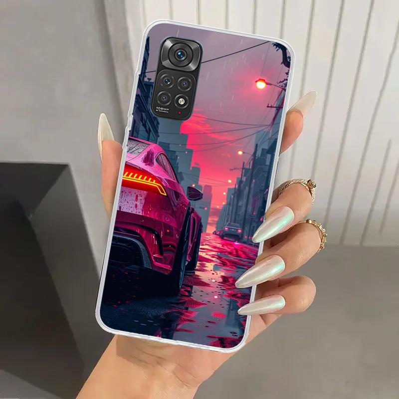 R-S 6 7 8 Sport Car Phone Case for Xiaomi Redmi Note 15 14 14S 13 12S 12 Pro 11S 11 Plus 11T 11E 10S Soft Funda Print Shell Redm