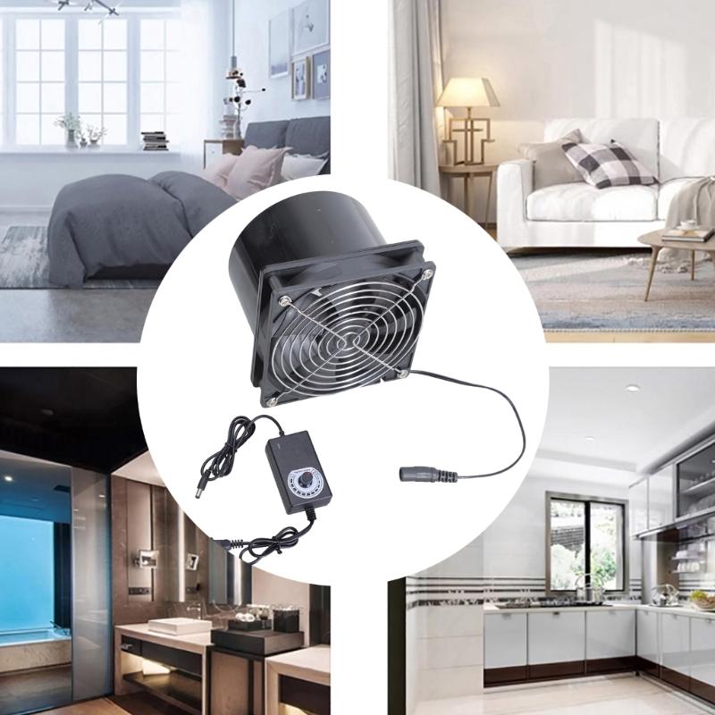 High Performances 10Cm Duct Fan Variable Speed Cooling Blower Fan For DIY Projects And Equipment Heat Dissipation