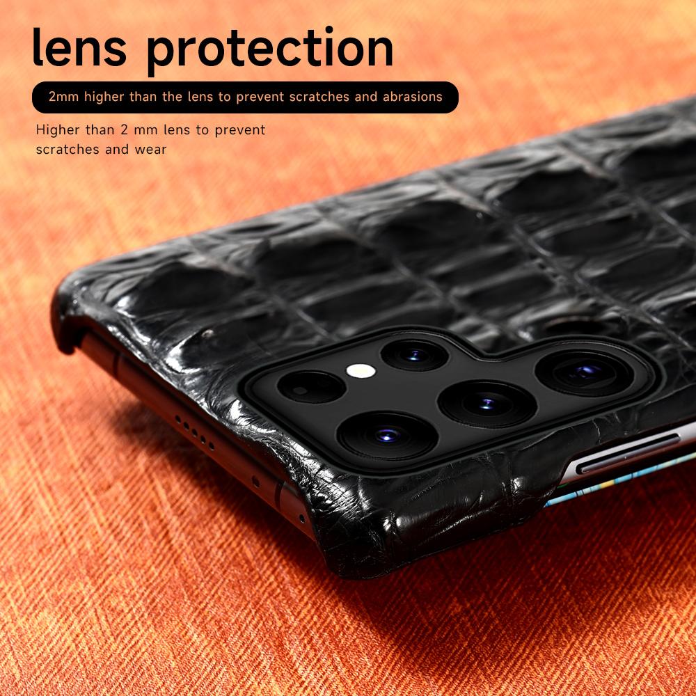 Luxury 100% Natural Crocodile Leather Case Cover For Samsung Galaxy S25 S24 S22 S21 S23 Ultra Plus S25Ultra S24Ultra A55 5G