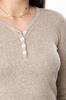 Women's Ribbed Angora Long Sleeve Top with Buttons, Demi-season 8454-088 HC