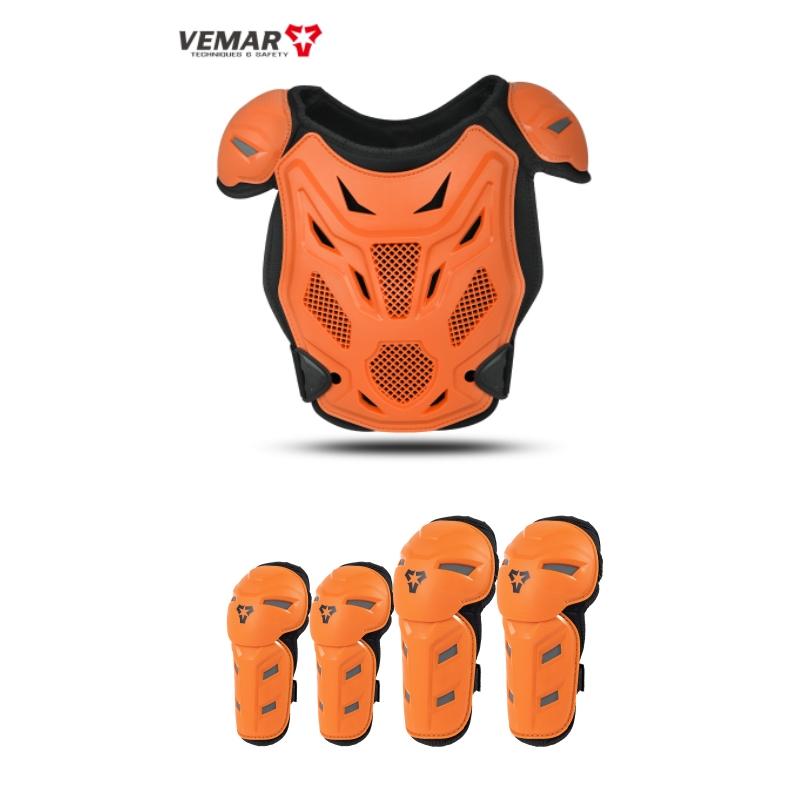 Kids Motorcycle Riding Body Armor/Elbow Knee Protector Children Motocross Back Vest Chest Off-Road Moto Cycling Protective Gear