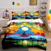 Colorful Landscape with Trees. Bedding Sets Duvet Cover Sets Duvet Covers Pillowcases(1 * Duvet Cover 2 * Pillowcases, Without Duvet Insert)
