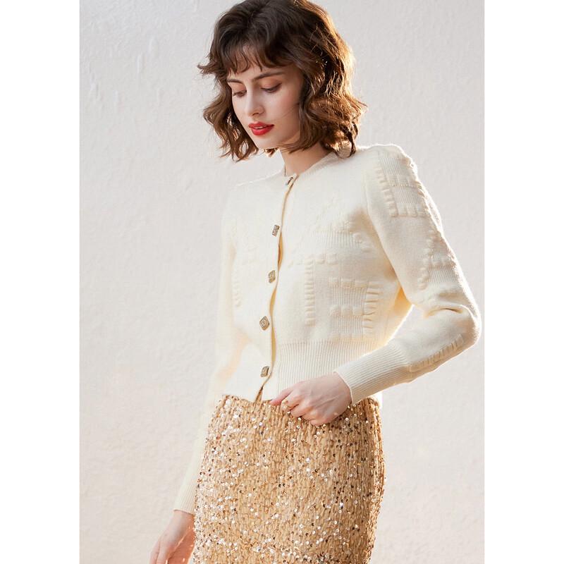 Gilet Tricot Texturé Automne/Hiver pour Femme Bailuyu