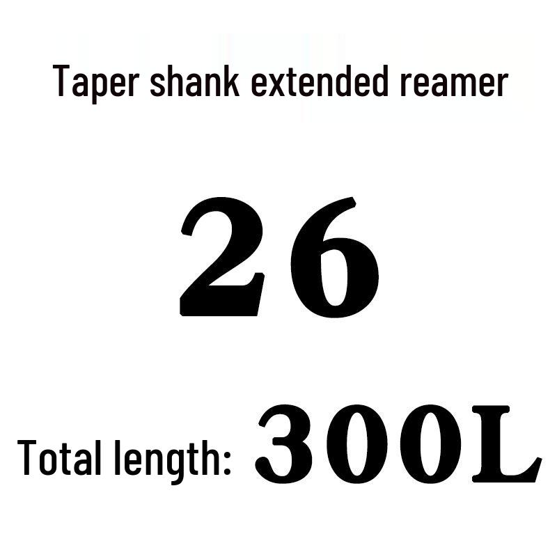 Extra Long High-Speed Steel Taper Shank Machine Reamer for Deep Holes, Sizes 16, 18, 20, 22, 24, 25, 30, 40