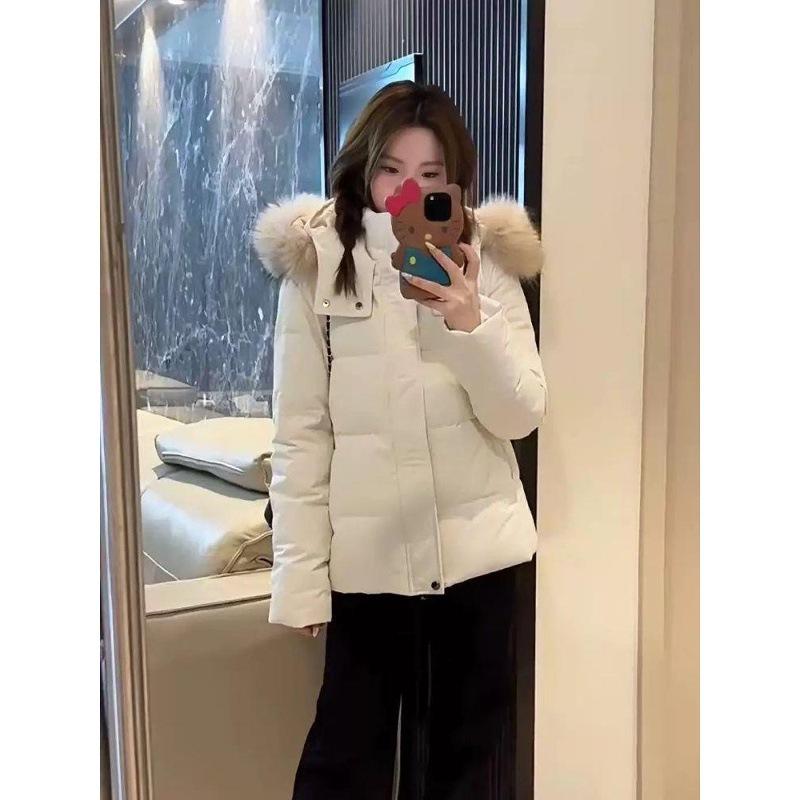 Super Good-looking Waist and Thin Cotton-padded Clothes for Women, Slim-fitting Big Fur-collared Cotton-padded Jackets In Winter, Small People, Thi