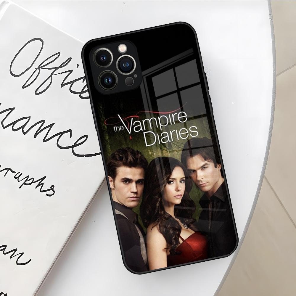 The Vampire Diaries Handyhülle für iPhone 16 15 14 12 11 13 Pro Max Mini X Xr Xs Se 8 Plus Glas