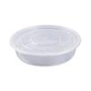 Jiwanggu 2000ml Disposable Food Containers with Clear Flat Lids (90 Sets)