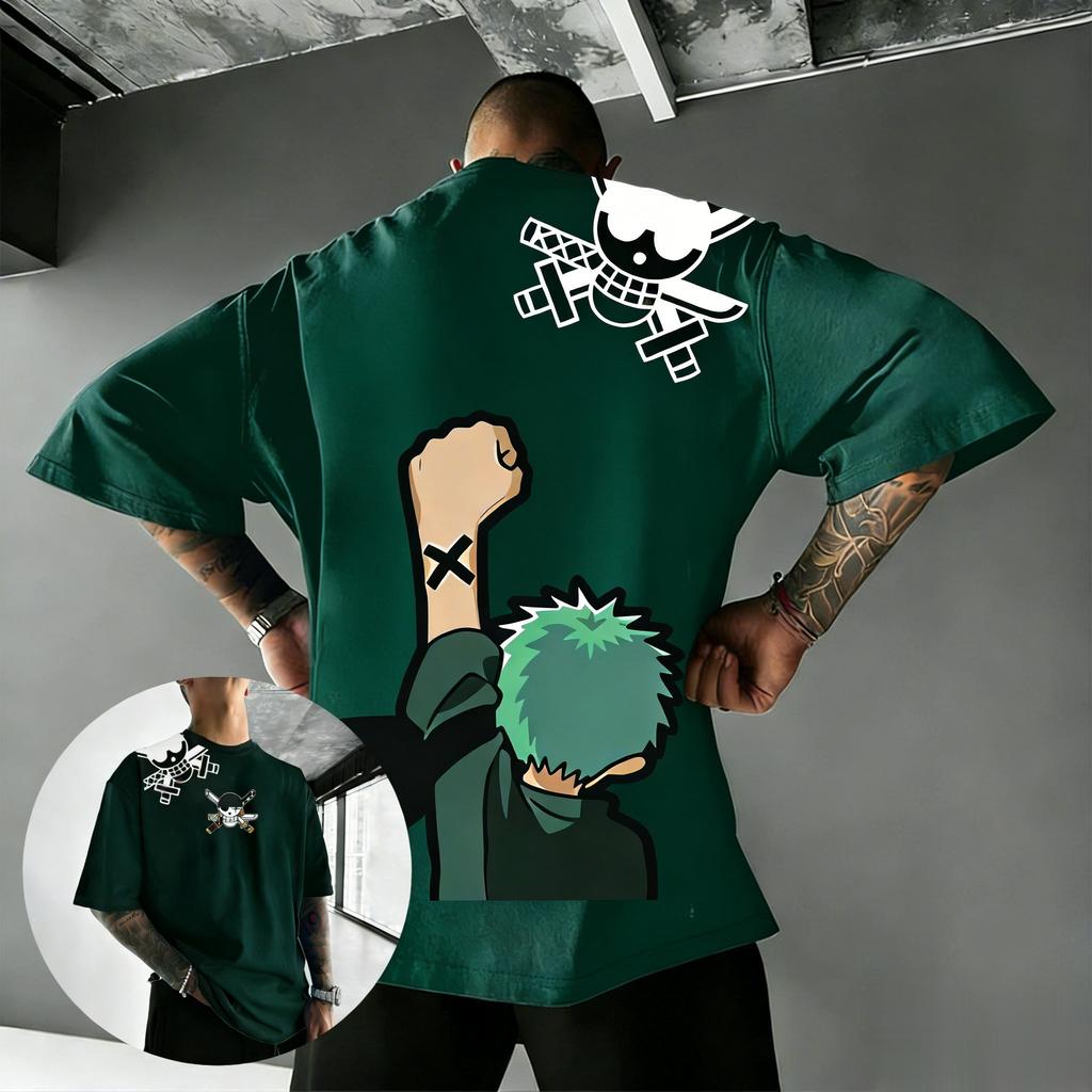 Unisex Tričko s grafikou Zoro Pánské Dámské Streetwear Bavlněné Krátký Rukáv Tričko 2026 Letní Oversized Ležérní Vrcholy Y2k