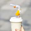 Cartoon Plastic Drinking Straws Animal Goose Animal Long Straw Drinking Tube  for Kitchen & Bar