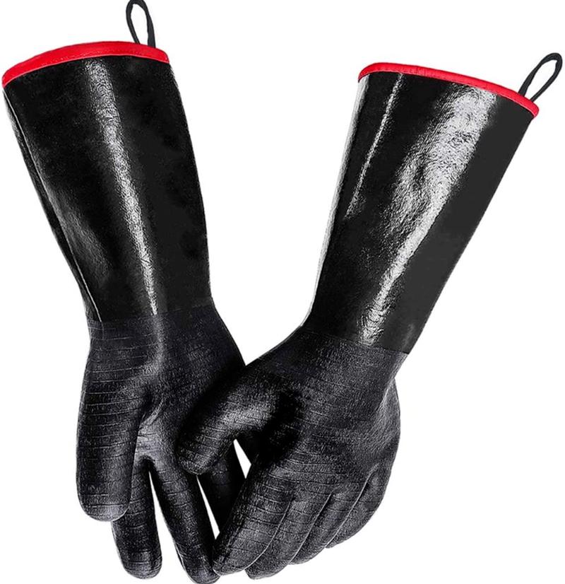 Dicke Grillhandschuhe Grillofen Kochen BBQ Handschuhe Ölbeständig 14 Zoll