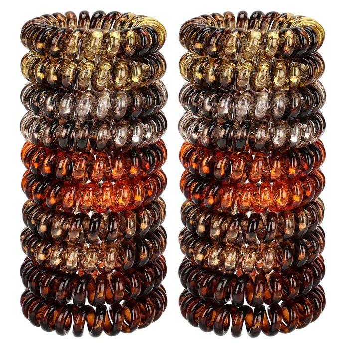 Élastiques à Cheveux Spirale - JESSLAB - 20Pcs - Doux pour Cheveux - Non Absorbants - Réutilisables