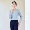 Women’s Long Sleeve V-Neck Chiffon Shirt - Elegant Design for Spring & Autumn Professional Interviews