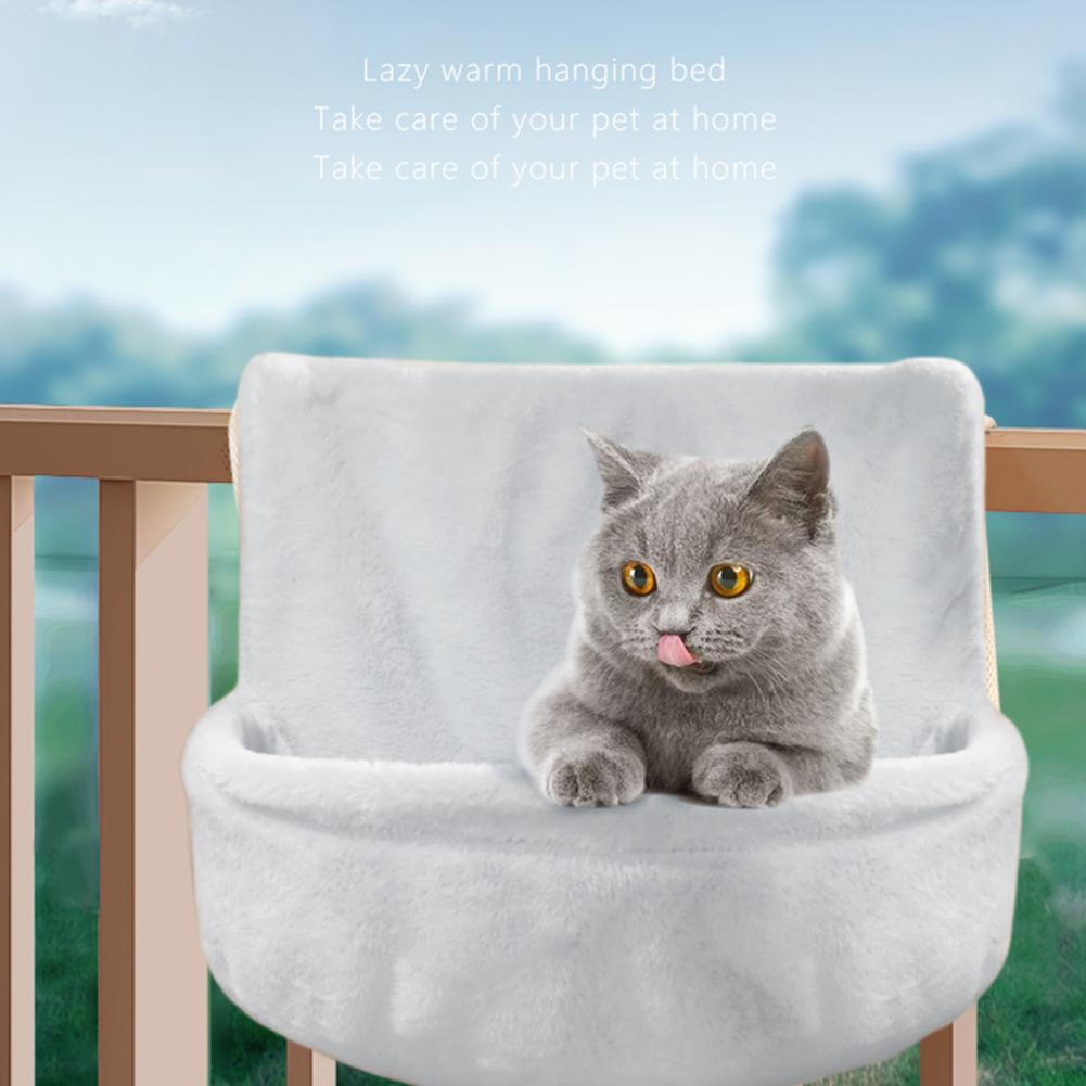 Comfortable Cat Bed Foldable Cat Bed Cozy Cat Radiator Bed with Metal Frame Plush Hammock for Heaters Foldable for Warmth