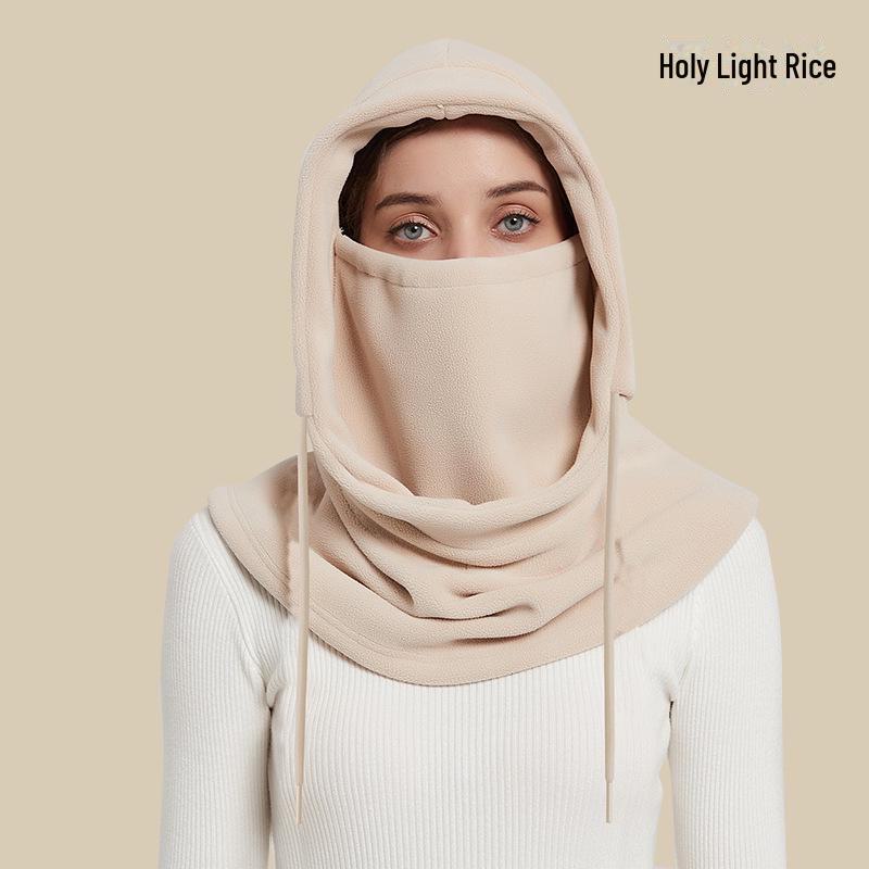 Autumn/Winter Velvet-Lined Windproof Hat & Scarf Combo with Ear Protection