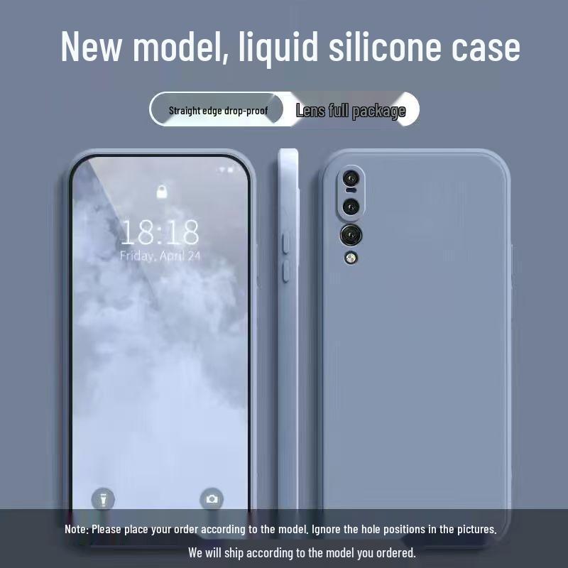 Huawei P20 Pro Simple Solid Color Liquid Wrap Soft Anti-Drop Case