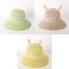 Cute Bunny Ear Knit Hat For Children Spring Autumn Outing Sun Hat Breathable Sweet Baby Basin Cap