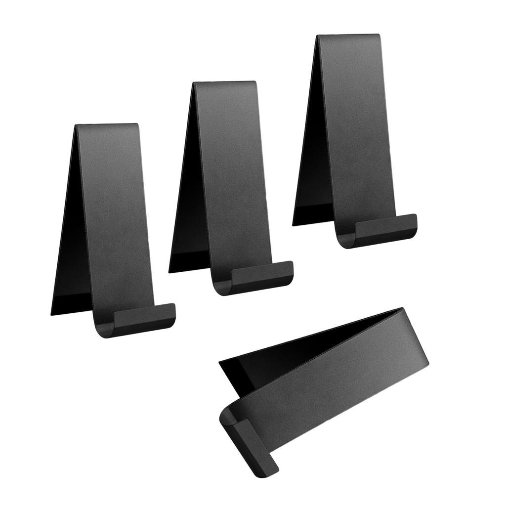 Set of 4 Black Metal Flyers Holder Stand Vertical Countertop Organizers Accessory for Booklets Magazines and Menus
