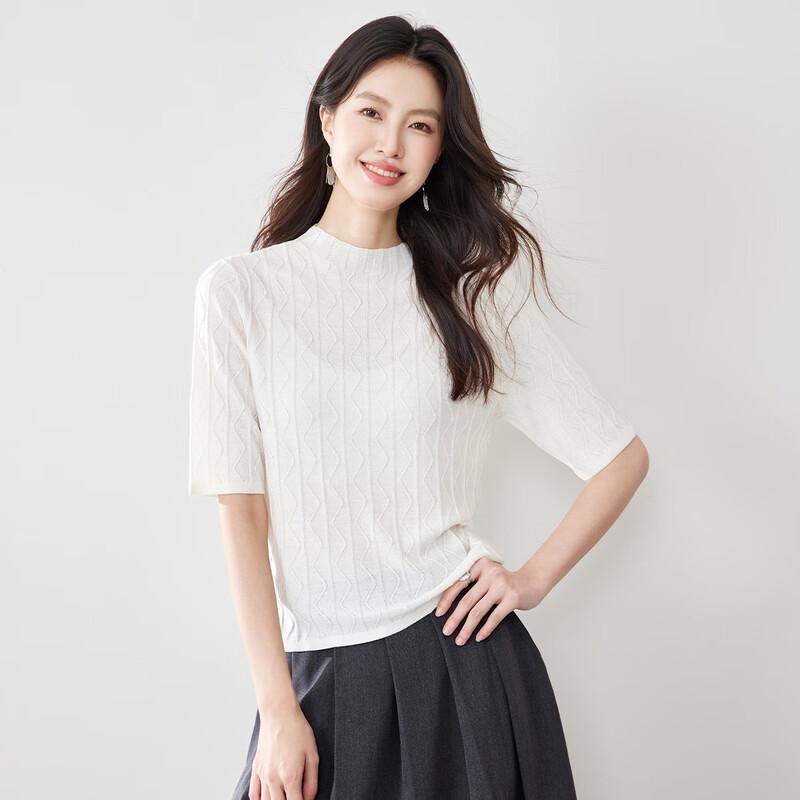 CARBAMMI Women's Thin Knit Round Neck Pullover