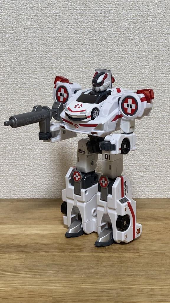 Tomica Hyper Rescue White Hope Walker Vehicle Drive Head Transforming Robot Mini Cars (2 Set)