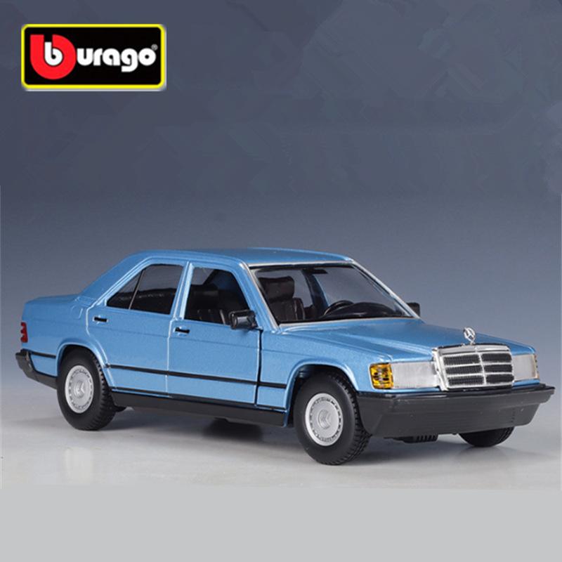 Bburago 1:24 Mercedes-Benz 190 E 2.6 Alloy Classic Car Model Diecast Metal Retro Old Car Vehicles Model Simulation Kids Toy Gift