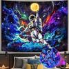 Astronaut In Space Tapestry - Vibrant Cosmic Design With A Touch Of Fantasy For A High-Elegance, Modern Ambiance, Perfect