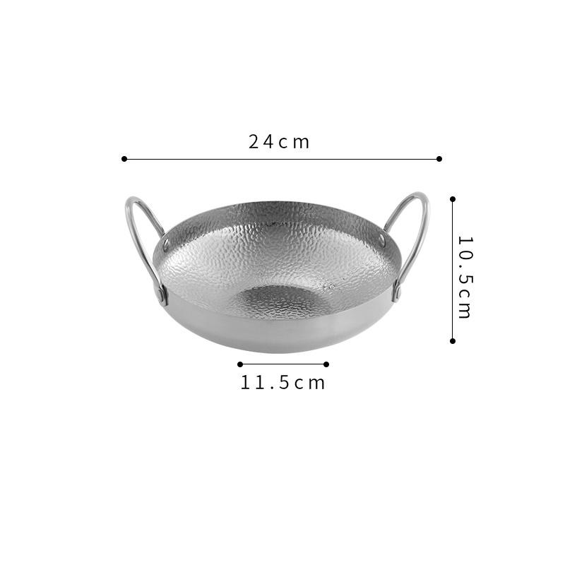 Deep Stainless Steel Golden Gold Dry Bar Small Pot Household Small Hot Pot Alcohol Stove Upmarket Chafing Dish Stripe Hotpot